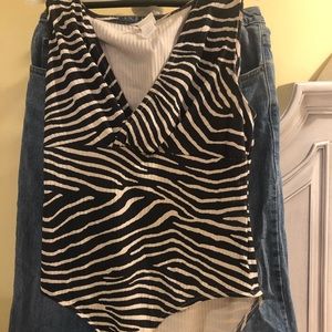 Never worn H&M zebra print bodysuit